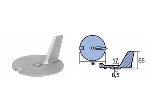 Anodo pinna yamaha - pinna, f25